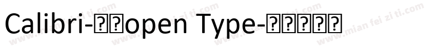Calibri-常规open Type字体转换